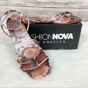 Fashion Nova | Kalia Python Strappy Sandals